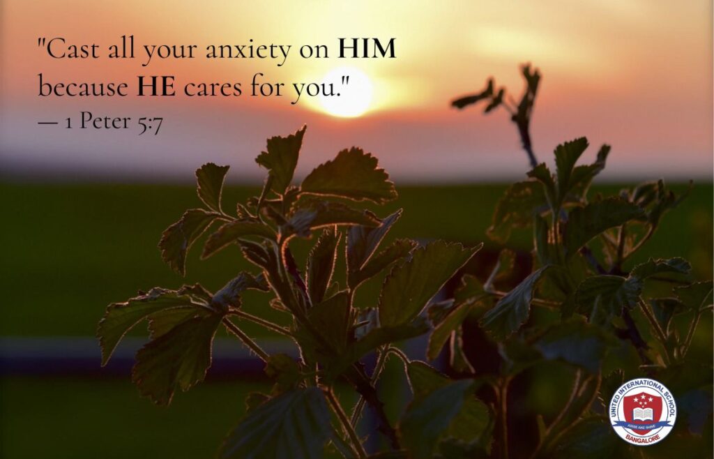 cast all your anxiety on him, because he cares for you