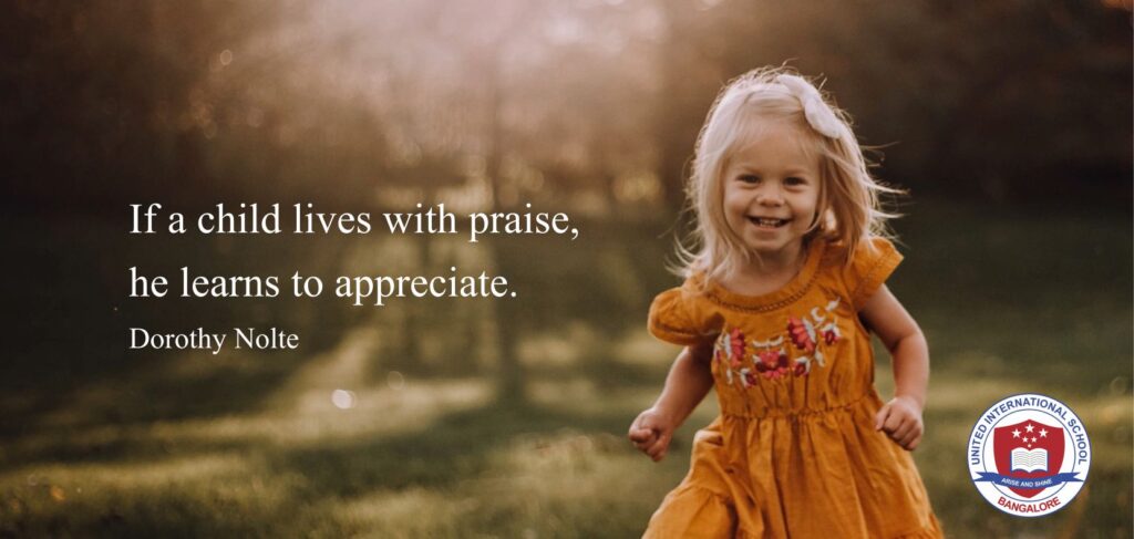 if a child lives with praise he learns to appreciate